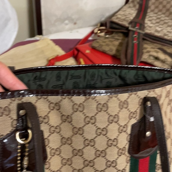 Authentic Gucci Mono Tote Canvas - Picture 11 of 16